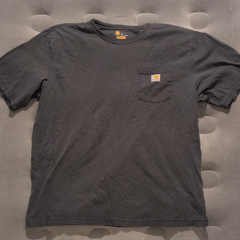 Carhartt Men's Gray Original Fit T-Shirt With Pocket XL